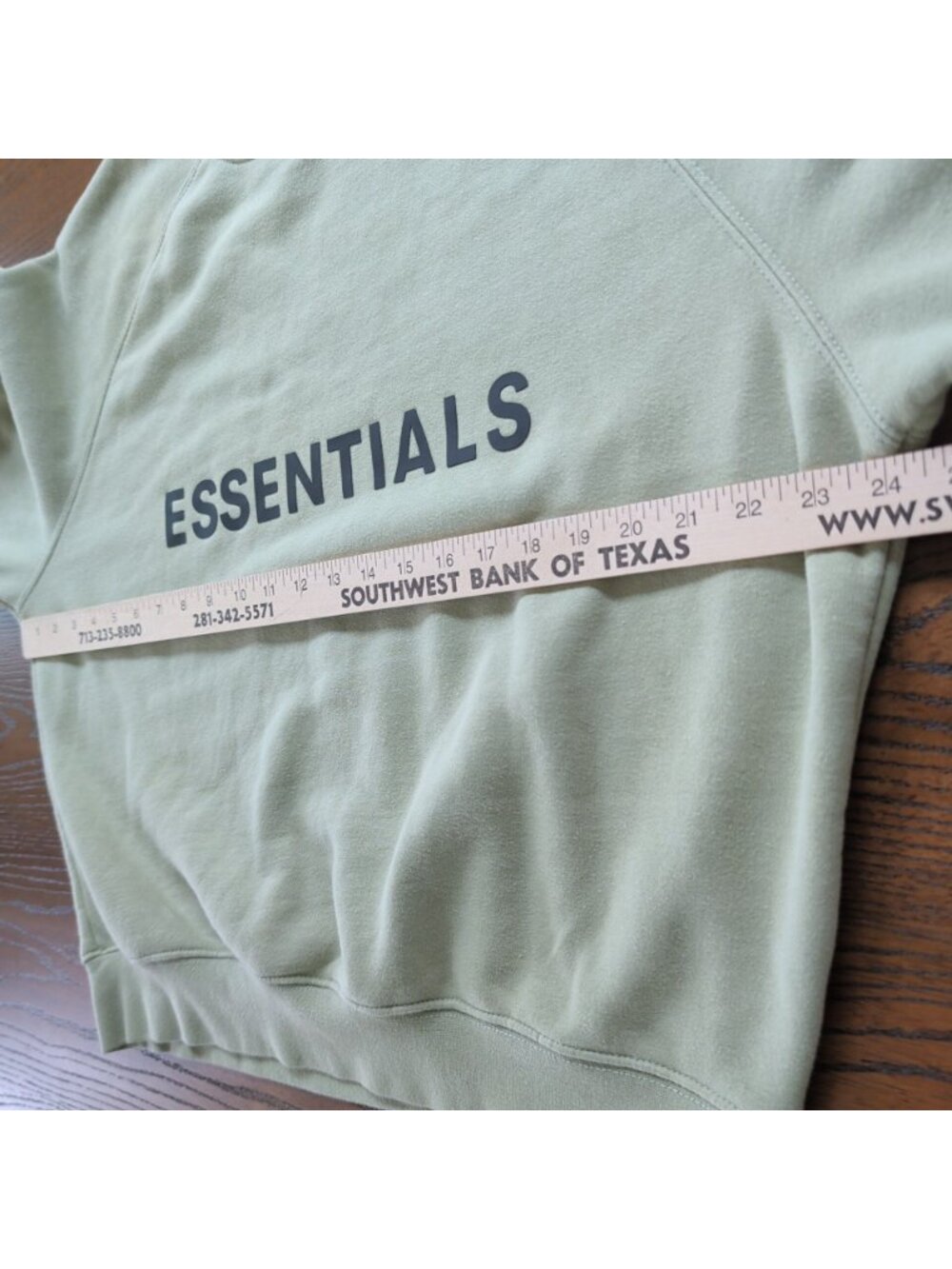 Fear of God Essentials Sweatshirt Mens S Sage Green Logo Crewneck Fleece - Picture 11 of 16